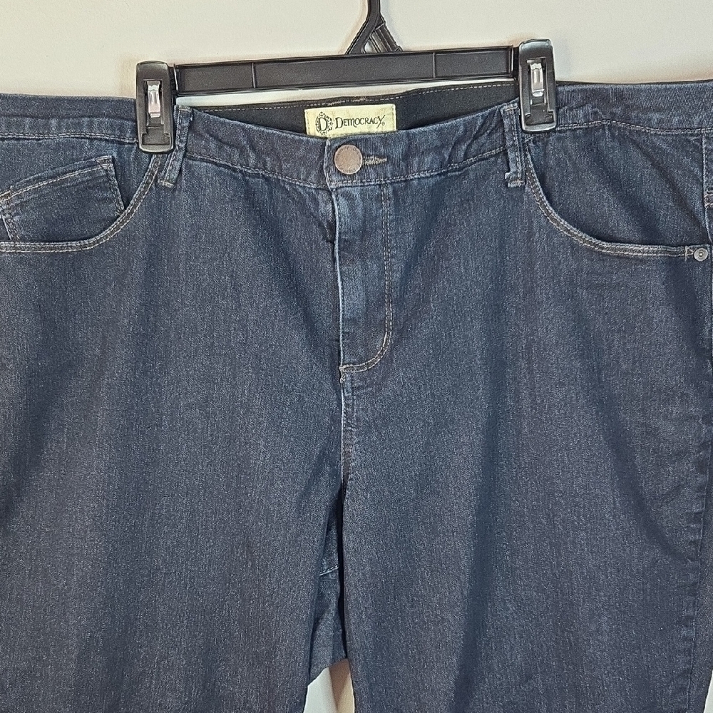 Democracy Women's Plus Size 24 Classic 5 Pocket Stretch Waist Denim Jeans